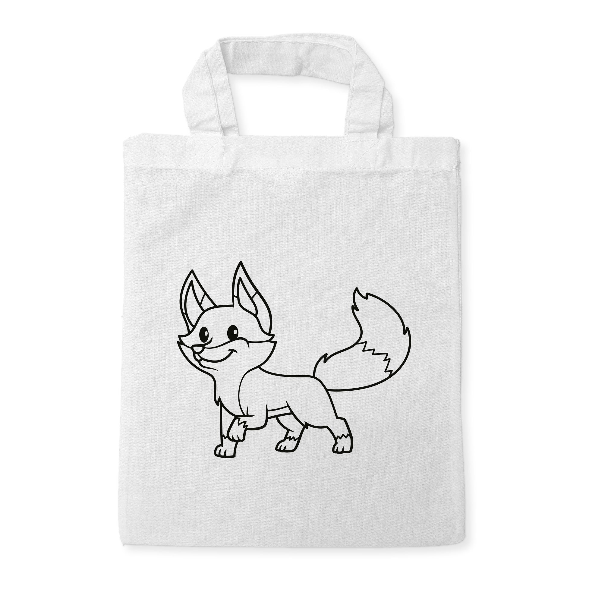 Fuchs Kindertaschen zum Ausmalen, 22 x 26 cm, 100% Baumwolle