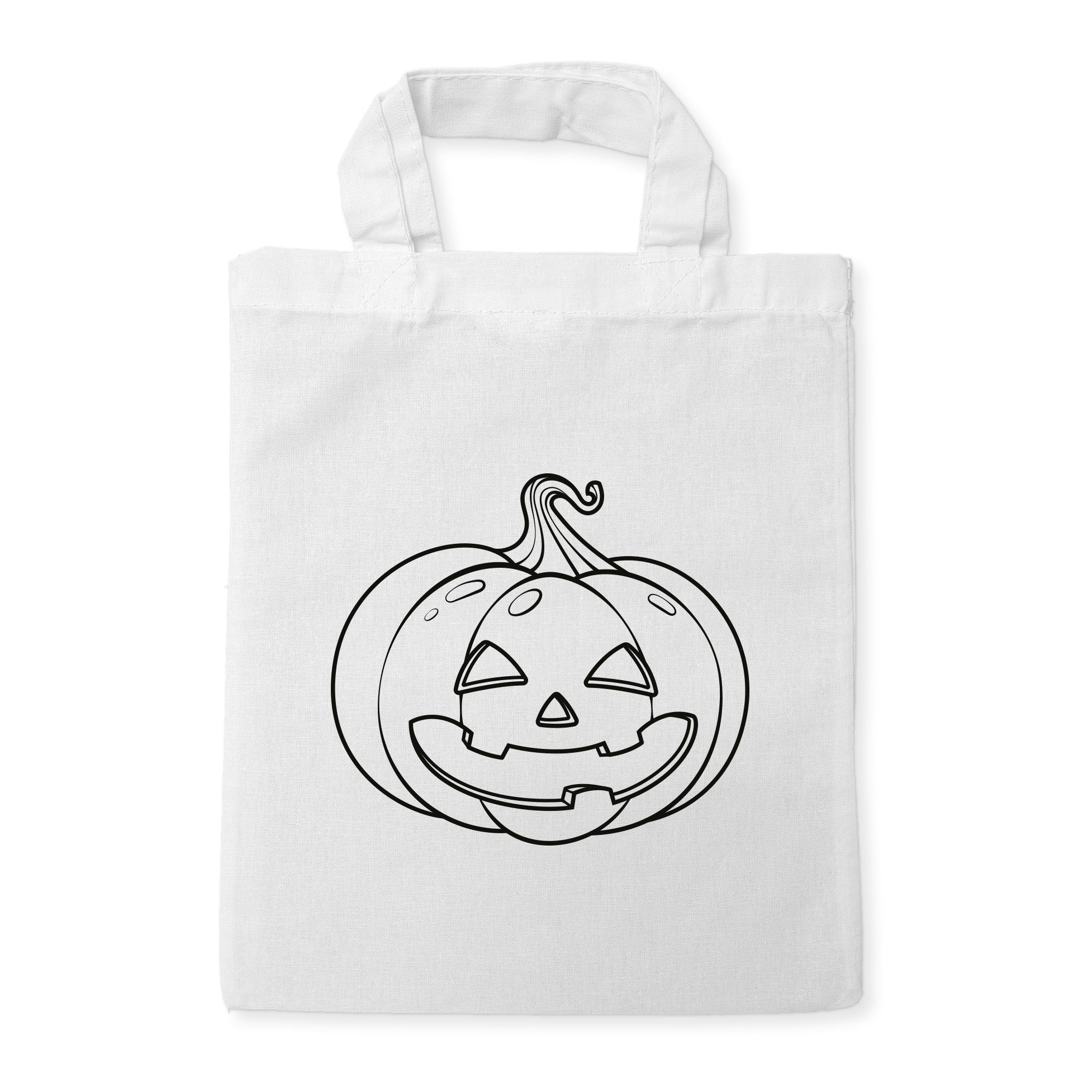 Kürbis Kindertaschen zum Ausmalen, 22 x 26 cm, 100% Baumwolle