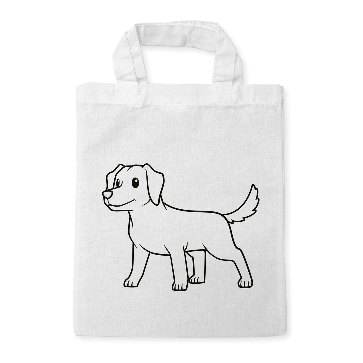 Labrador Ausmaltasche für Kinder, unbemaltes Motiv