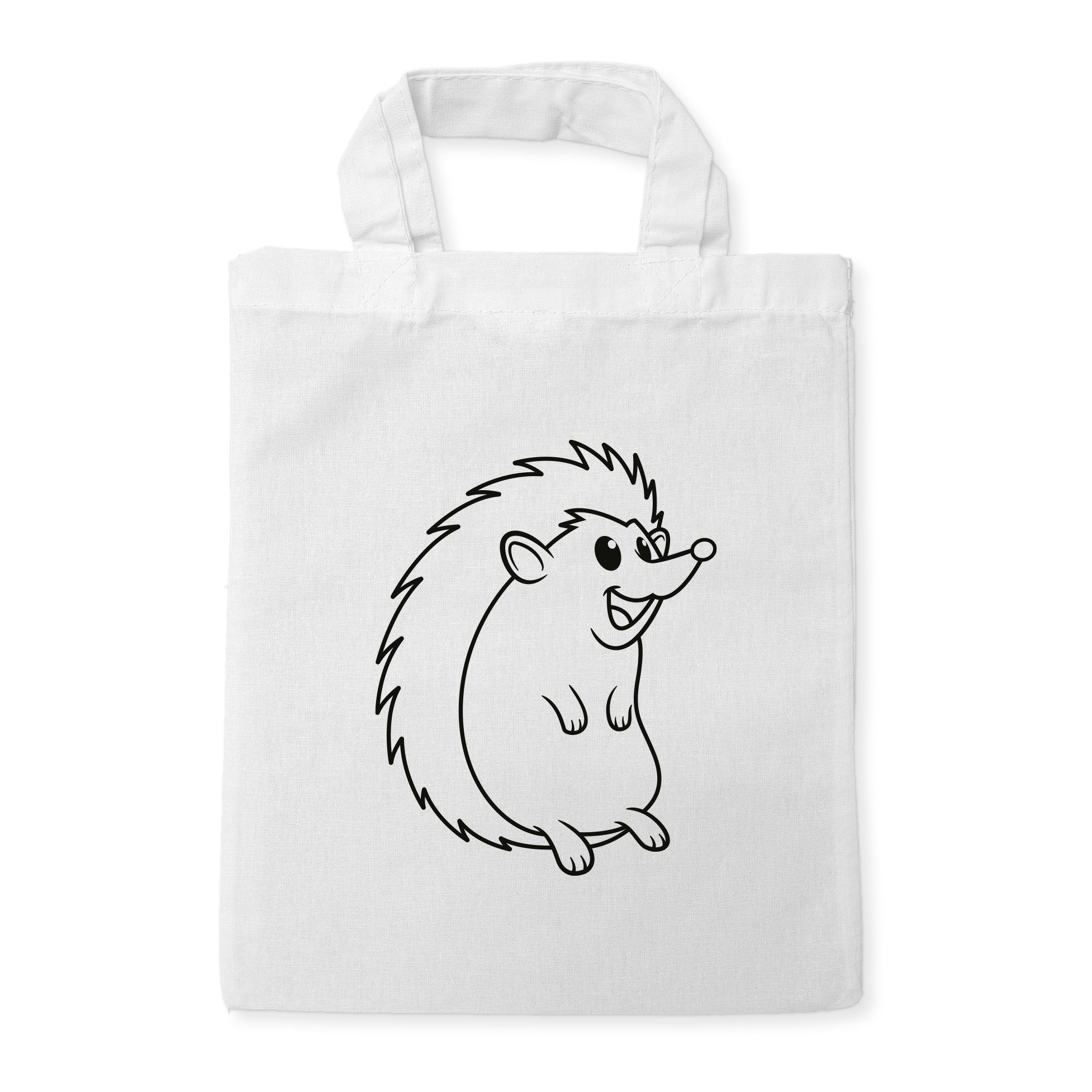 Igel Kindertaschen zum Ausmalen, 22 x 26 cm, 100% Baumwolle
