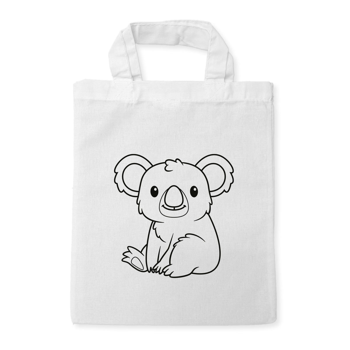 Koala Ausmaltasche für Kinder, unbemaltes Motiv