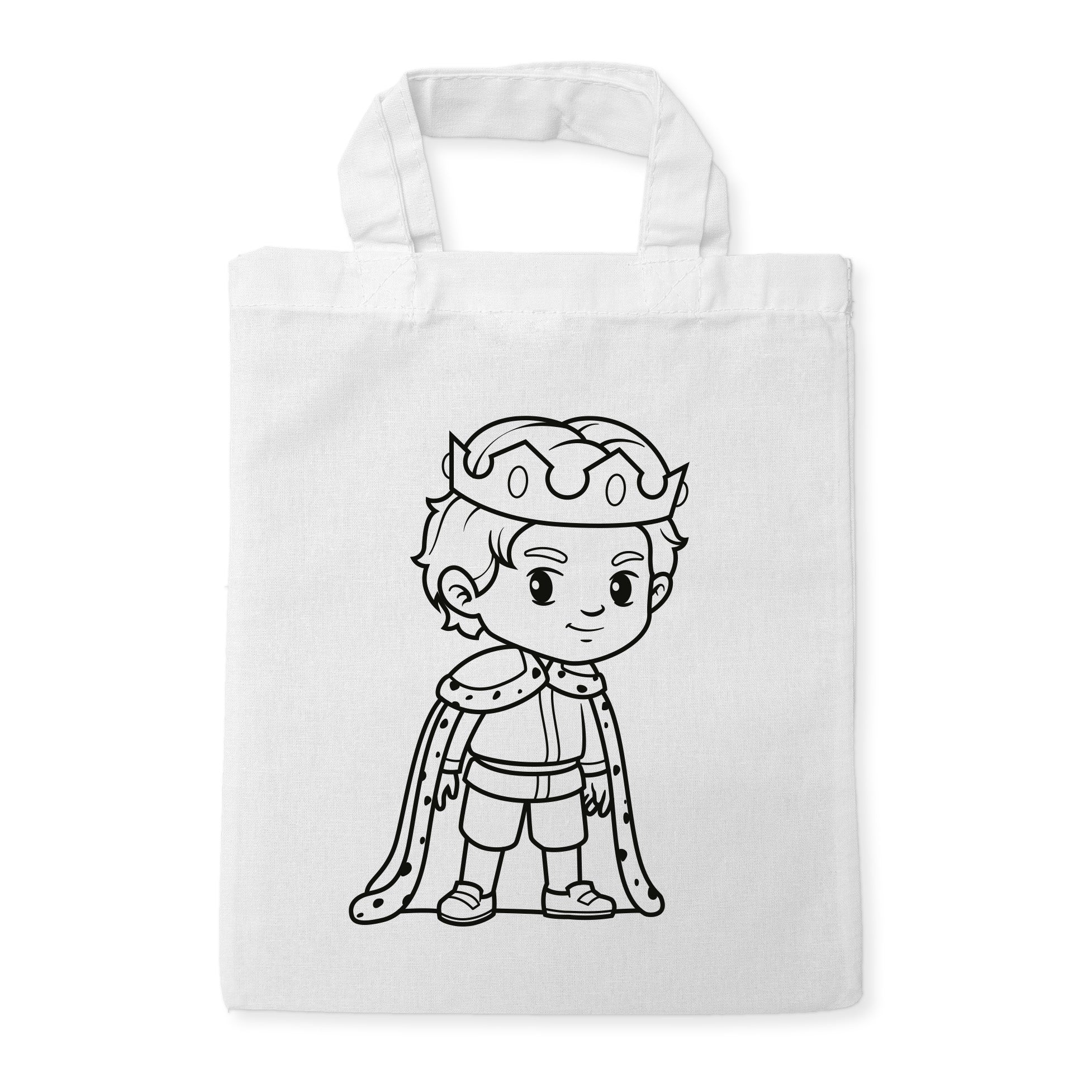König Kindertaschen zum Ausmalen, 22 x 26 cm, 100% Baumwolle