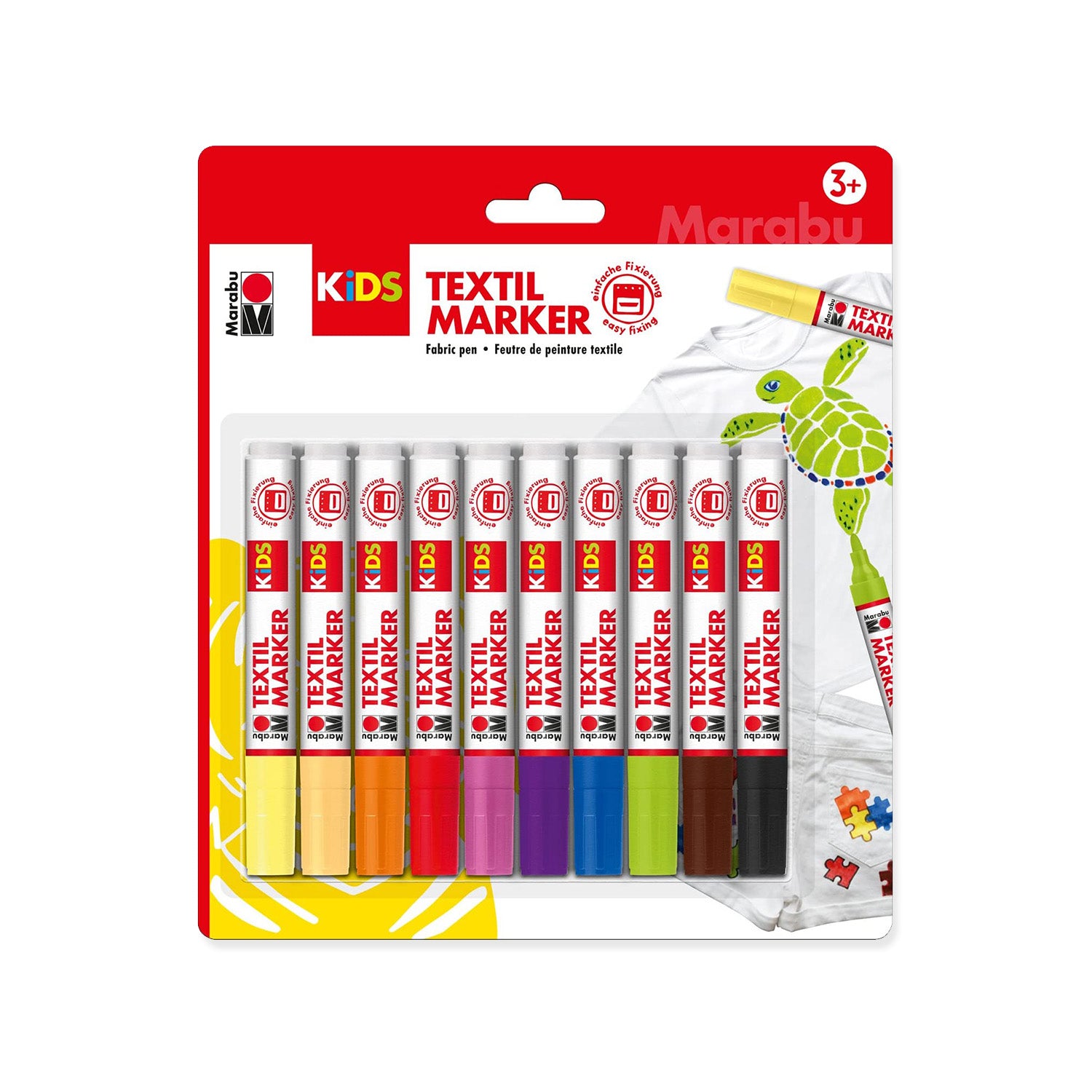 MARABU Stoffmalstifte mit 10 Farben