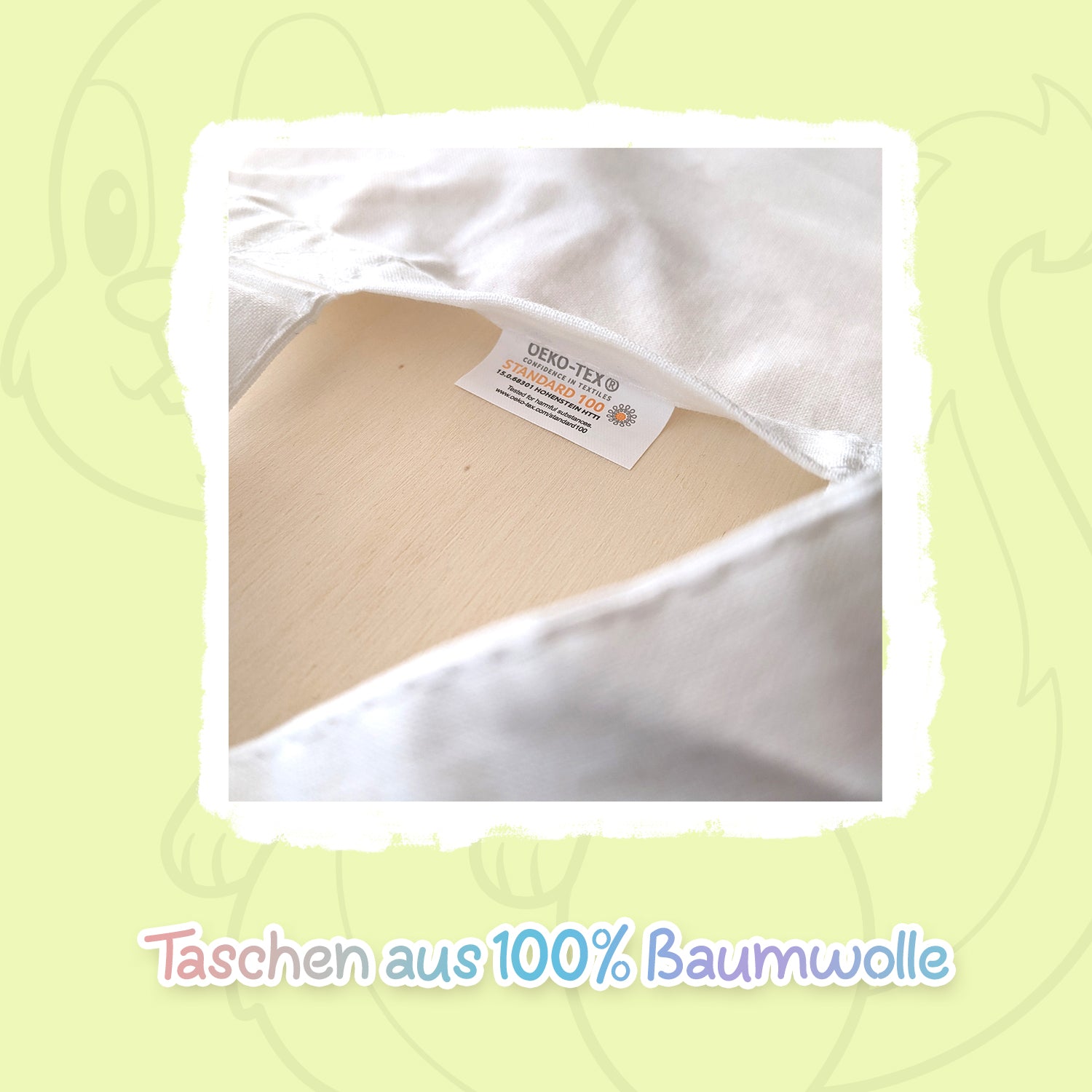 Eichhörnchen Kindertaschen zum Ausmalen, 22 x 26 cm, 100% Baumwolle