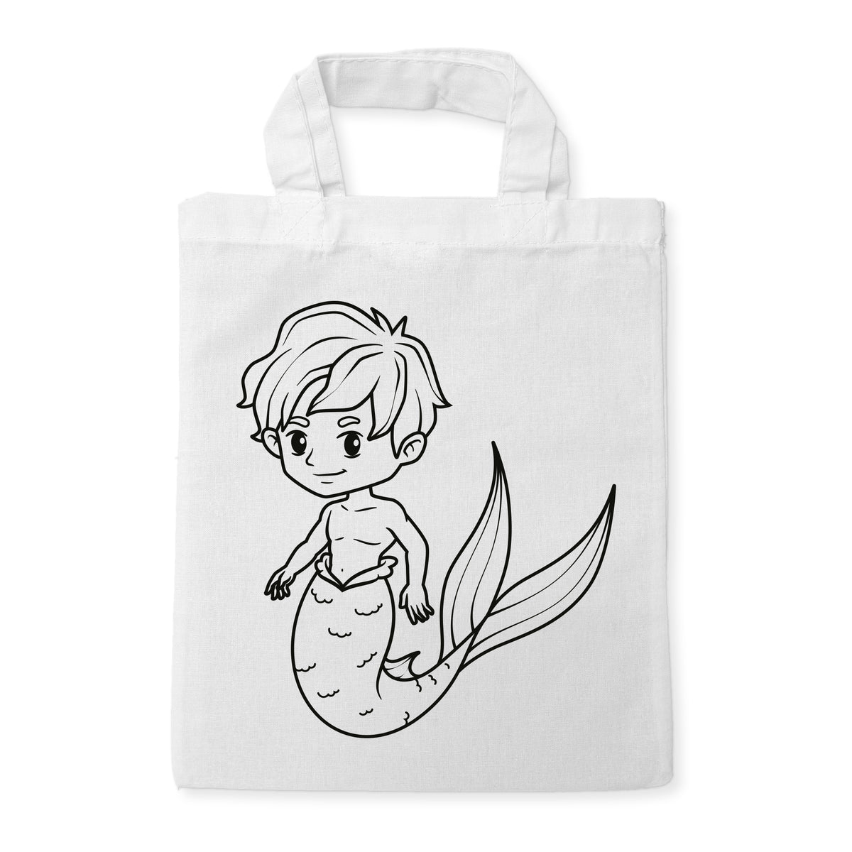 Meermann Ausmaltasche für Kinder, unbemaltes Motiv