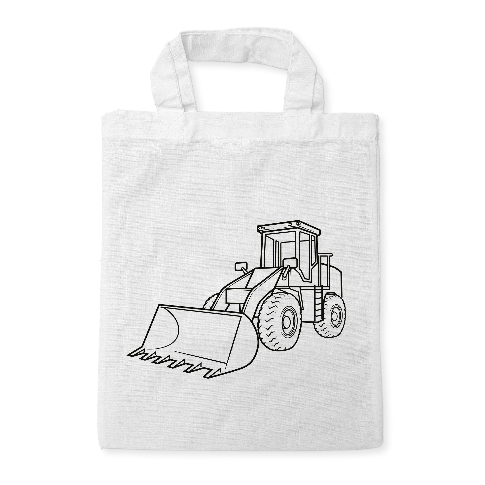 Radlader Kindertaschen zum Ausmalen, 22 x 26 cm, 100% Baumwolle