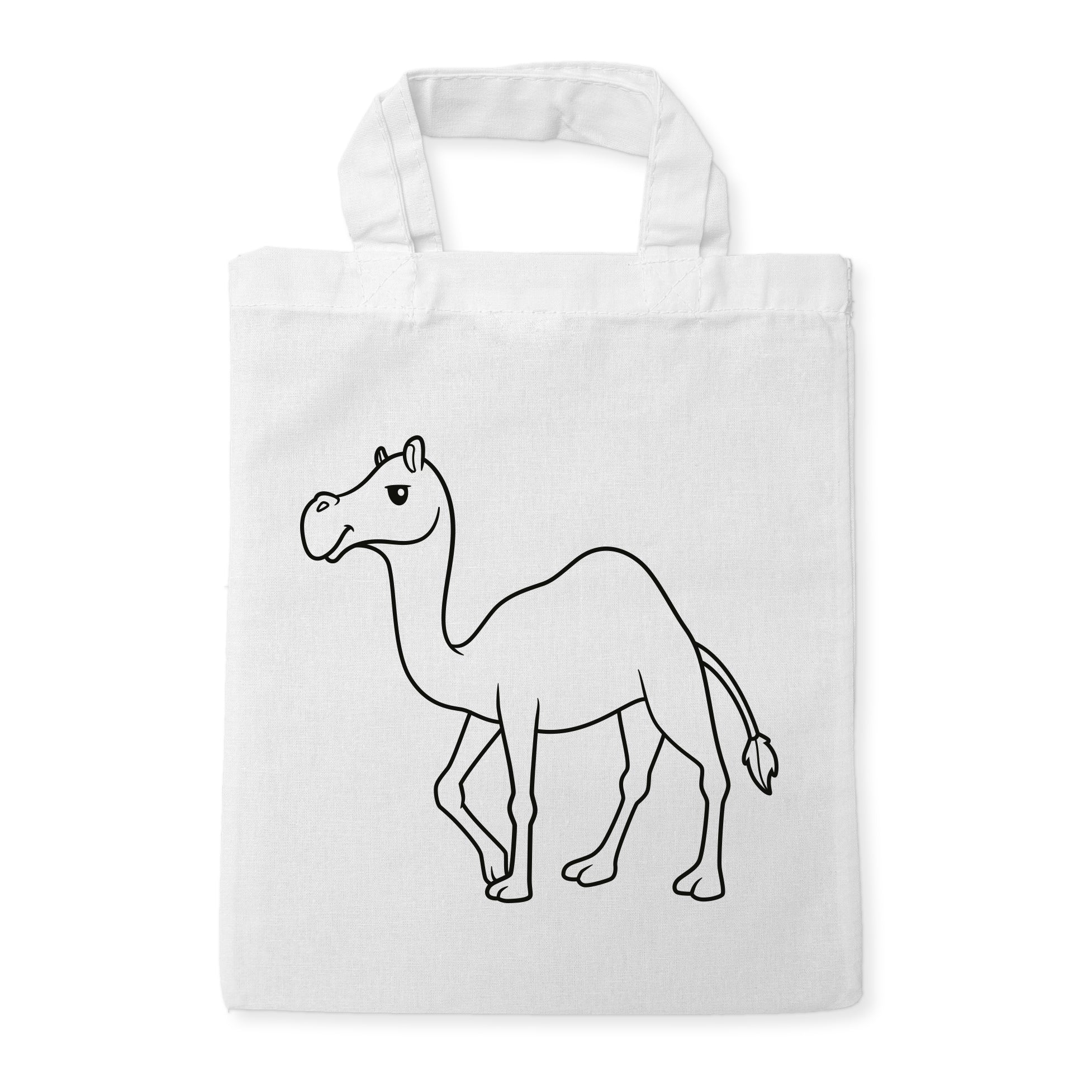 Kamel Kindertaschen zum Ausmalen, 22 x 26 cm, 100% Baumwolle