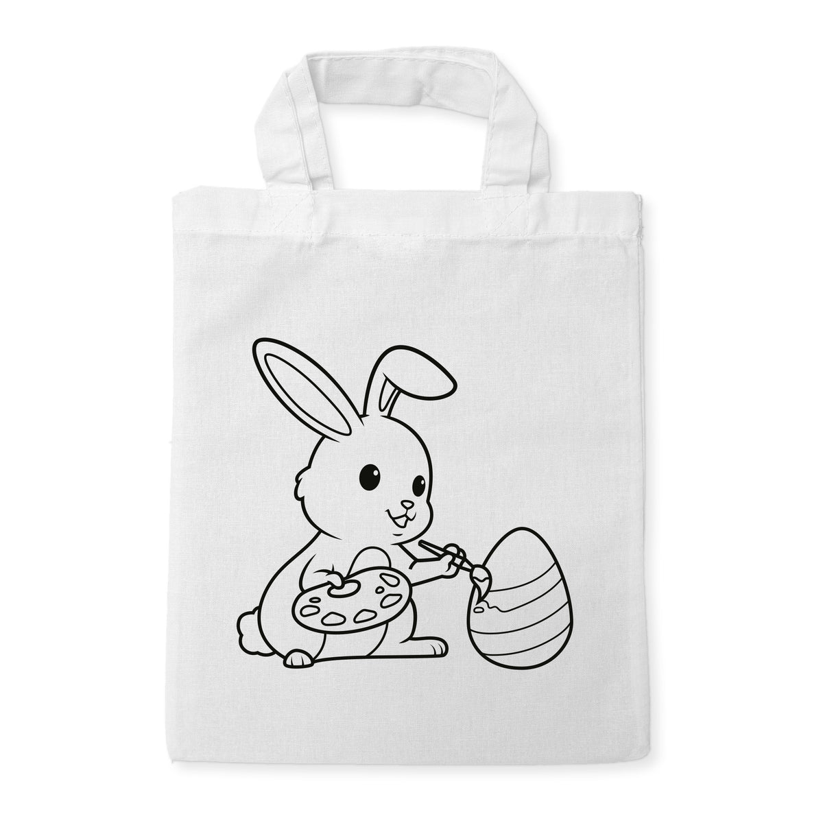 Osterhase Ausmaltasche für Kinder, unbemaltes Motiv