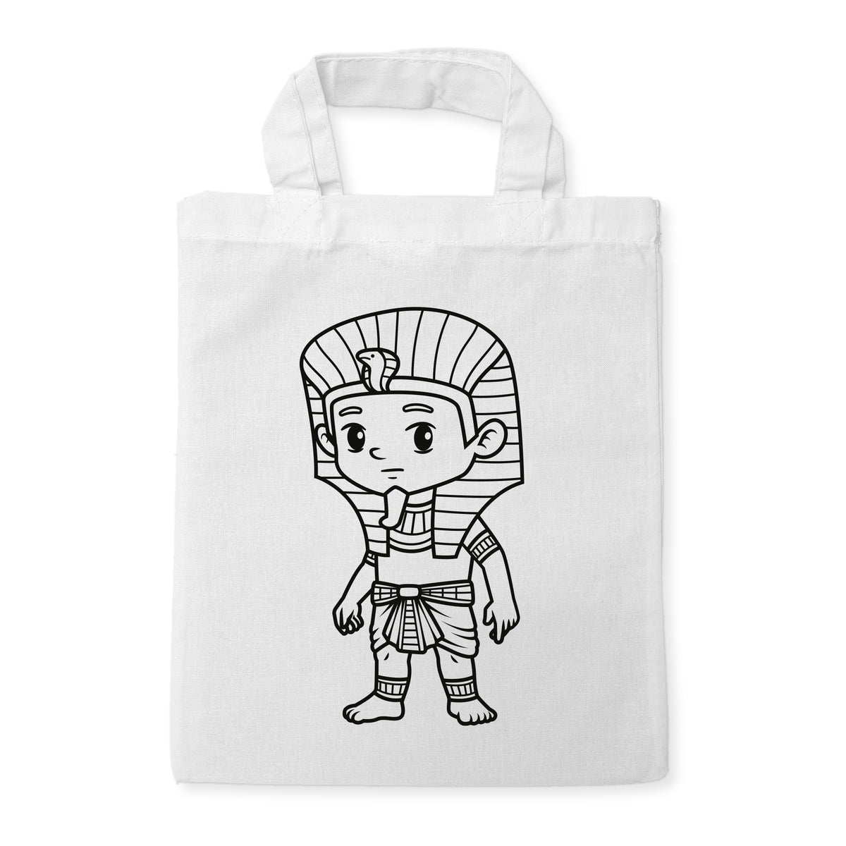 Pharao Ausmaltasche für Kinder, unbemaltes Motiv