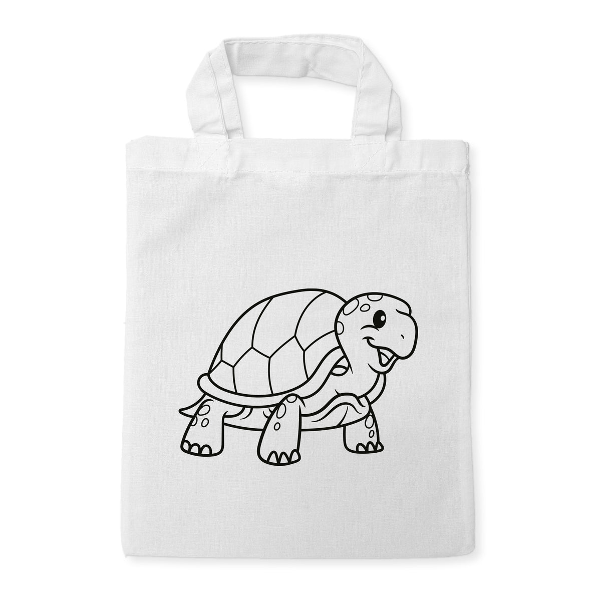 Schildkröte Ausmaltasche für Kinder, unbemaltes Motiv