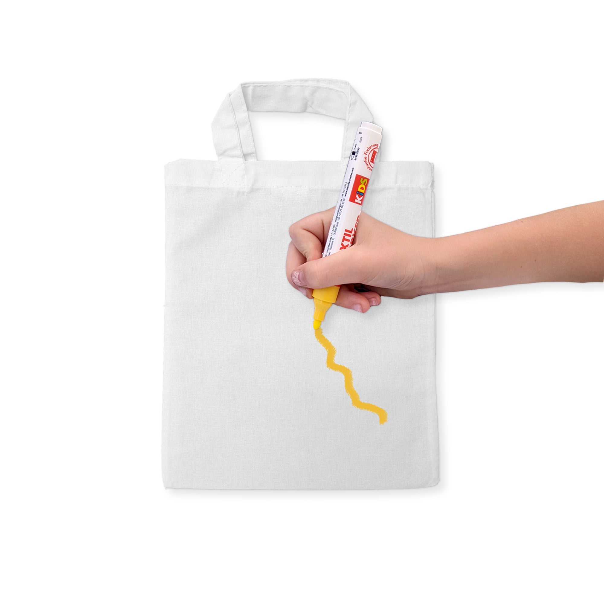 Kindertaschen zum bemalen, 22 x 26 cm, 100% Baumwolle (unbedruckt)